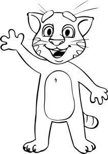 Cartoon Cat Coloring Pages at Free printable