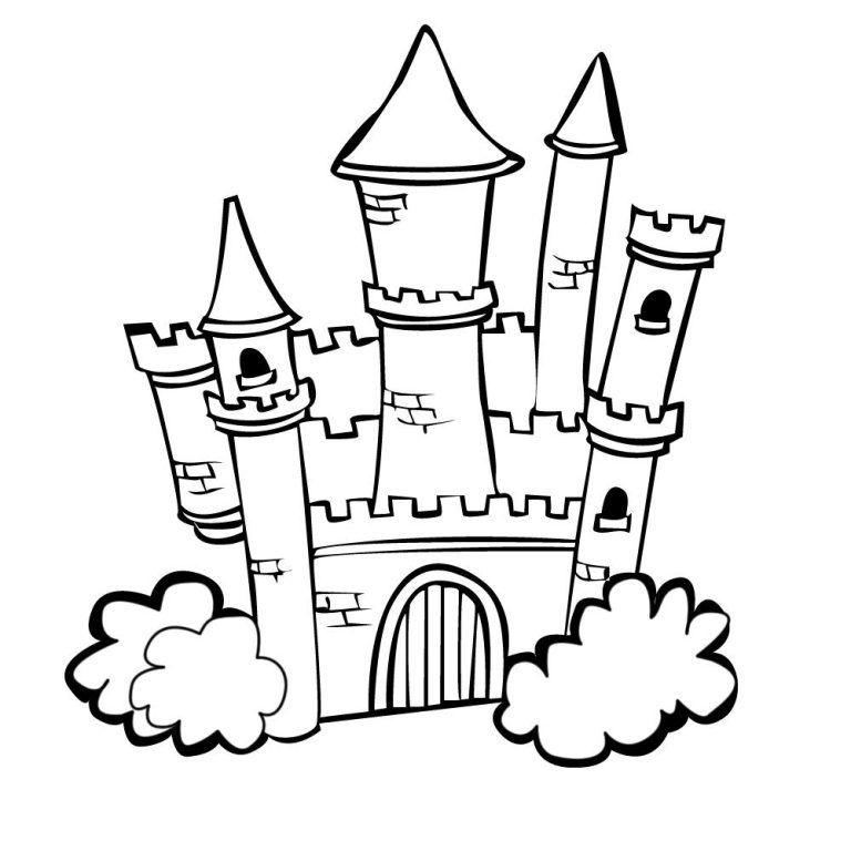 Castle Coloring Pages Easy