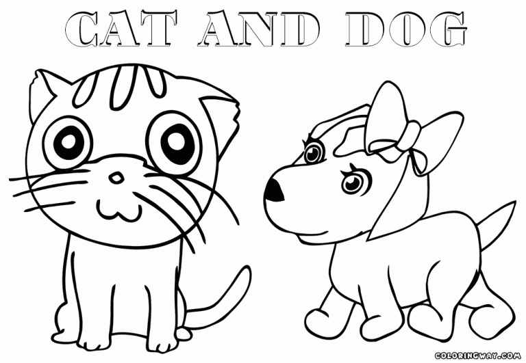 Coloring Sheets Dogs And Cats