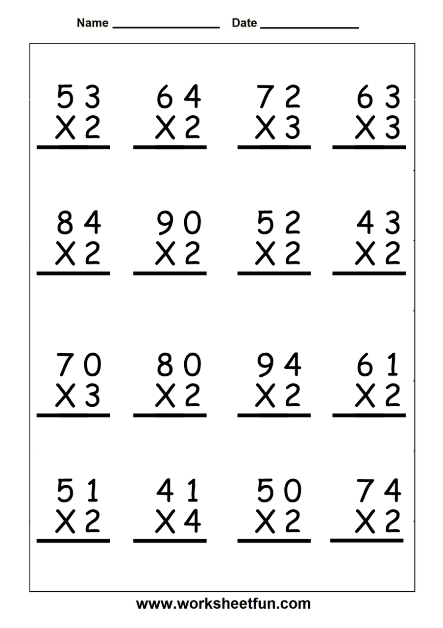 Multiplication Table Worksheet 1-10