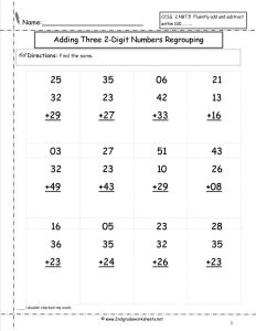two digit addition worksheet Addition worksheets, Number worksheets