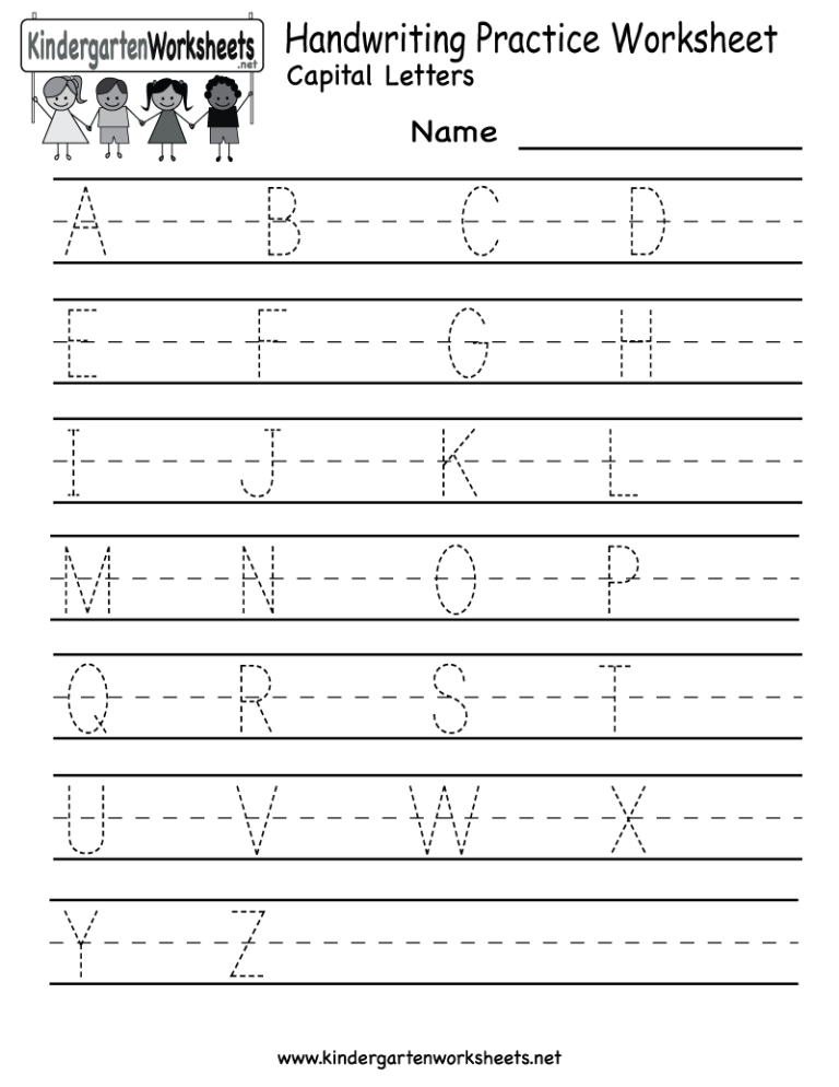 Alphabet Writing Practice Sheets For Preschoolers Printable