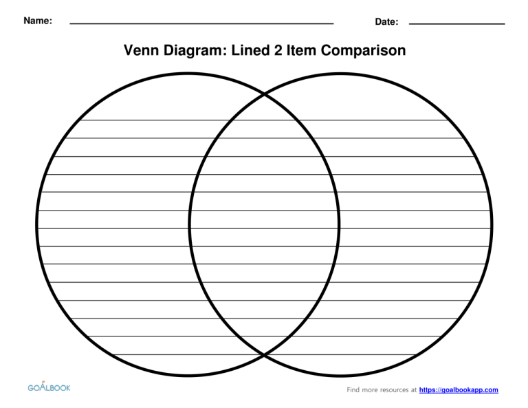 Printable Venn Diagram With Lines Pdf