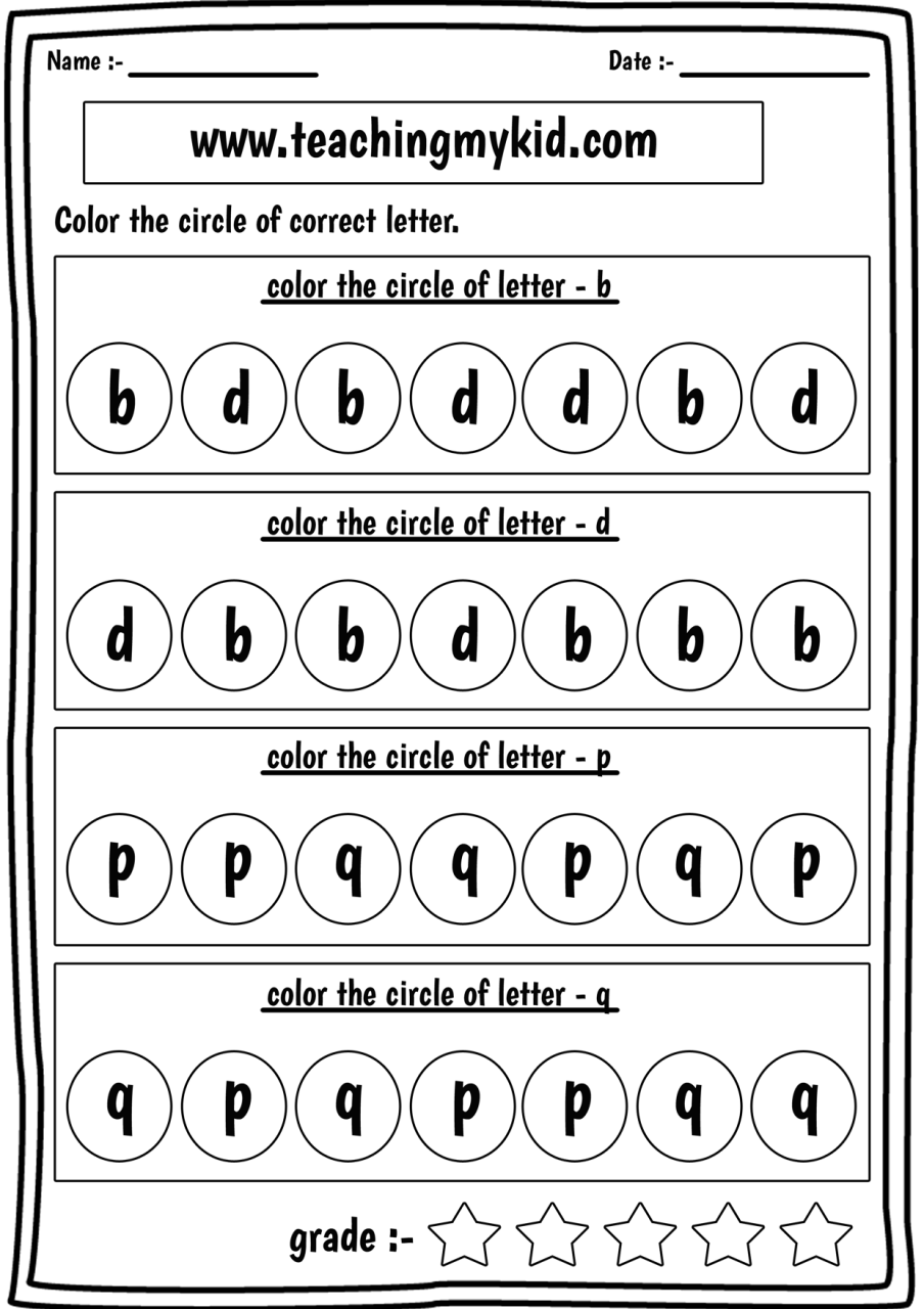 Letter B And D Worksheets Free