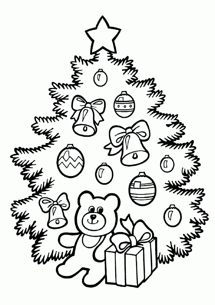 Christmas Tree Coloring Pages For Toddlers