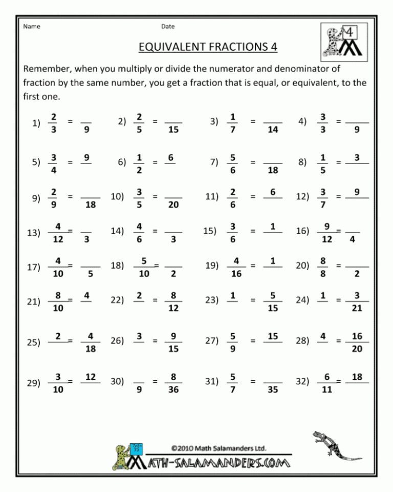 6Th Grade Division Fractions Worksheets