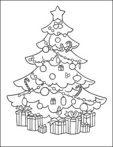 Christmas Tree Coloring Page Christmas Tree Coloring Pages For Kids