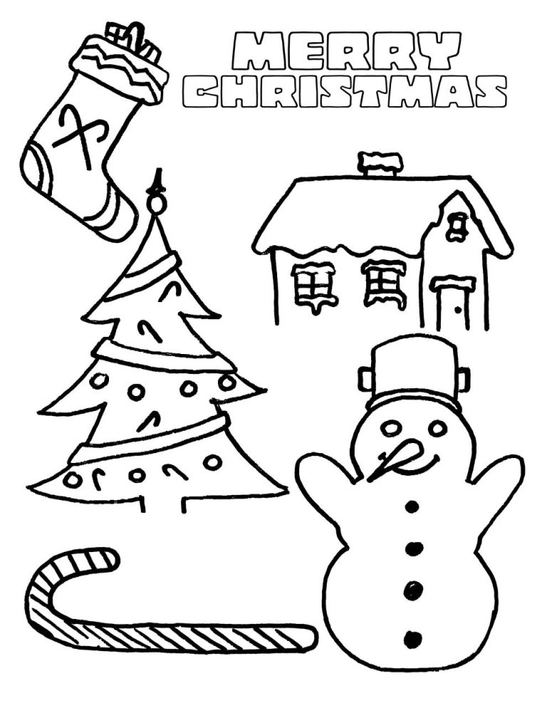 Free Printable Christmas Coloring Pages For Kindergarten