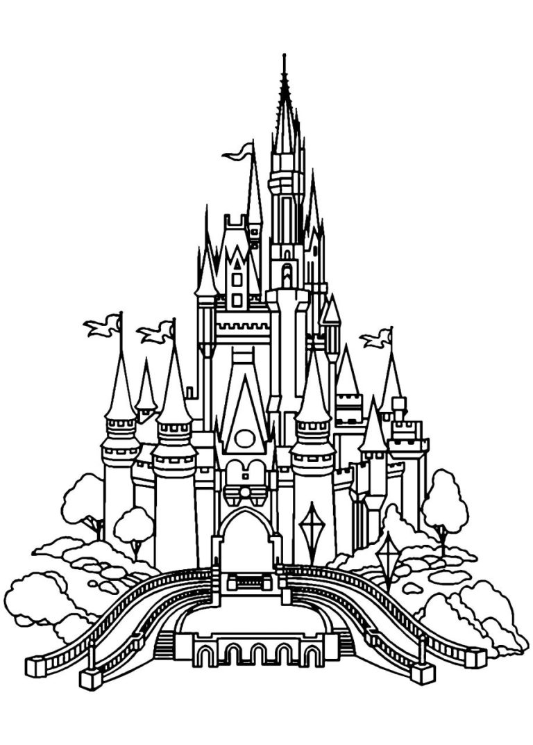 Disney Castle Coloring Pages Printable