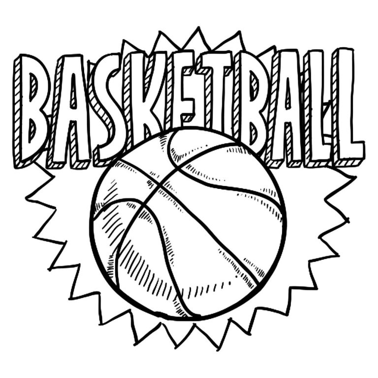 Basketball Coloring Pages For Toddlers