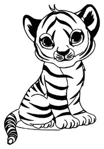 Tigers to print for free Tigers Kids Coloring Pages