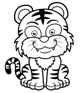 Tigers free to color for children Tigers Kids Coloring Pages