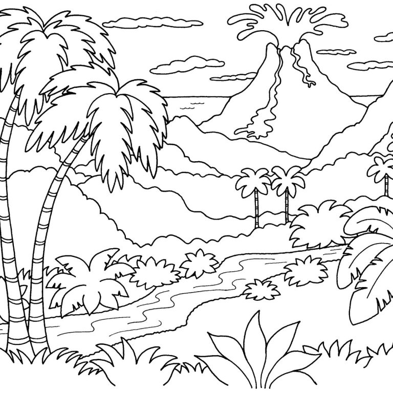 Nature Coloring Pages For Kindergarten