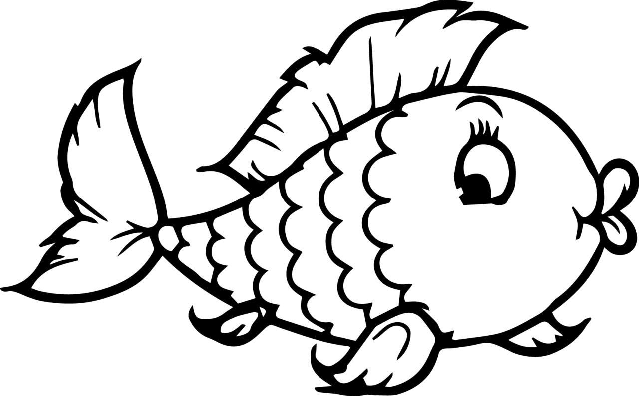 Fish Coloring Pages Easy