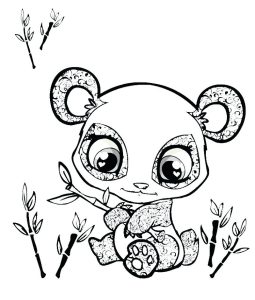Cute Baby Panda Coloring Pages at Free printable