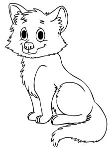 Cute Wolf Coloring Pages PRINTABLE Kids Worksheets