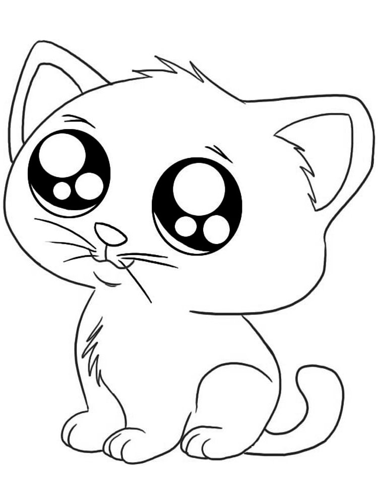 Cute Cat Coloring Pages Download