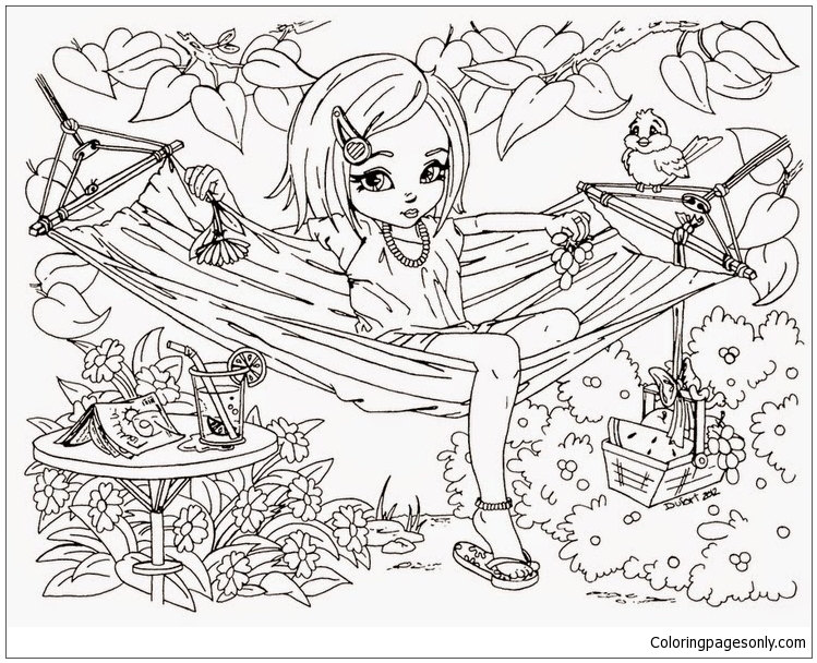 Hard Coloring Pages Cute