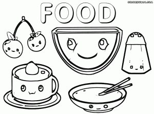 Cute food coloring pages Coloring pages to download and print