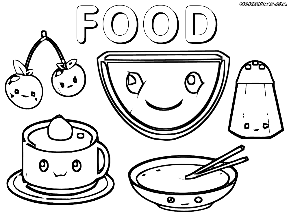 Food Coloring Pages Pdf