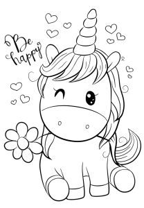 Cute Unicorn Coloring pages for you