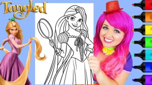 Coloring Rapunzel Tangled Frying Pan Coloring Page Prismacolor Markers