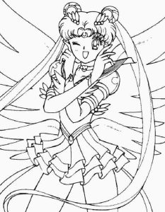 Sailor Moon Soldier Of Love And Justice Coloring Page Color Luna in