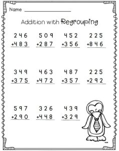 Addition with regrouping2nd grade math worksheetsFREE I teachhh