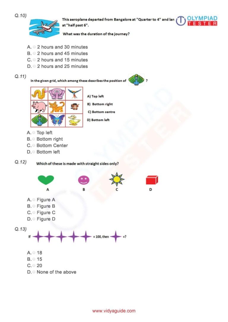 Printable Mental Maths For Class 3 Icse