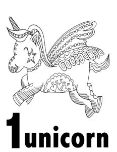 UNICORN NUMBERS 110 Free Printable Pages For Preschool & Kindergarten