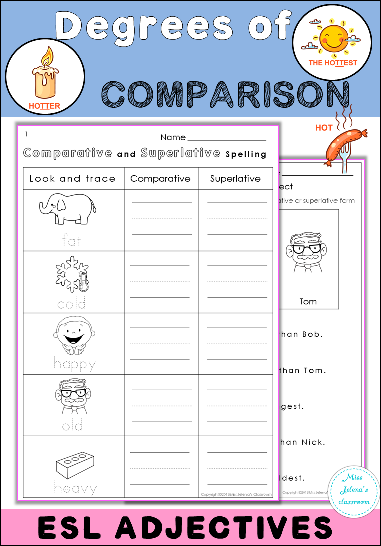 Comparative Degree Worksheet For Grade 3