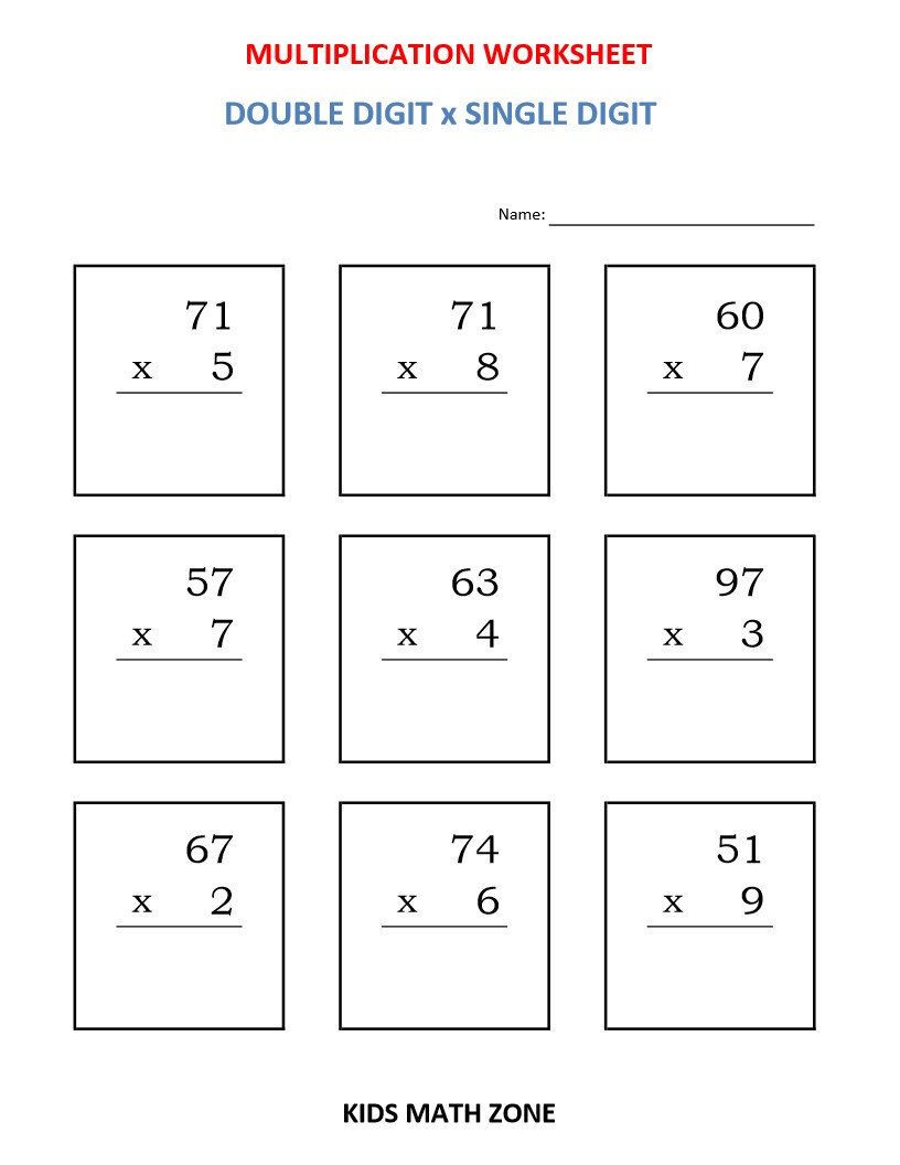 5th Grade Multiplication Worksheets Grade 4 Pdf