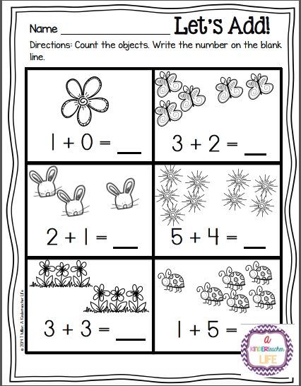 Beginner Addition Worksheets For Kindergarten 1-10