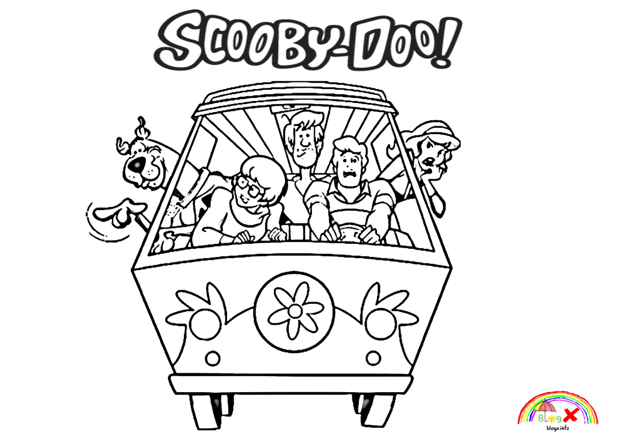 Scooby Doo Coloring Pages Mystery Machine
