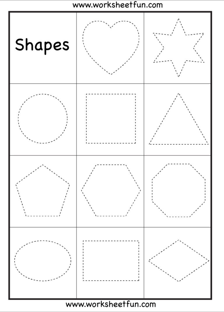 Tracing Basic Shapes For Preschool