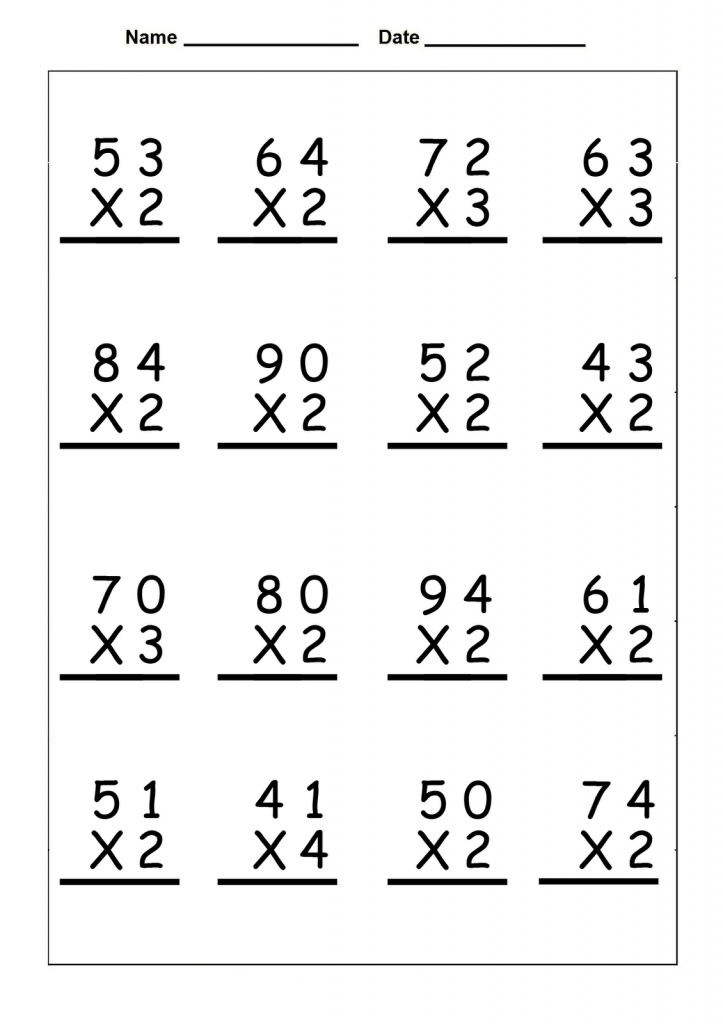 4th Grade Math Facts Worksheets Multiplication