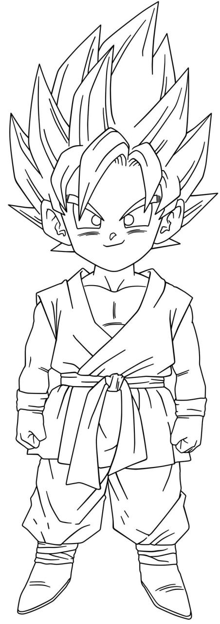 Goku Colouring Pages