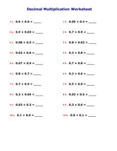 12 Best Images of Decimal Division And Multiplication Worksheet