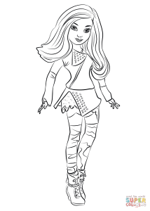 Descendants Mal coloring page Free Printable Coloring Pages