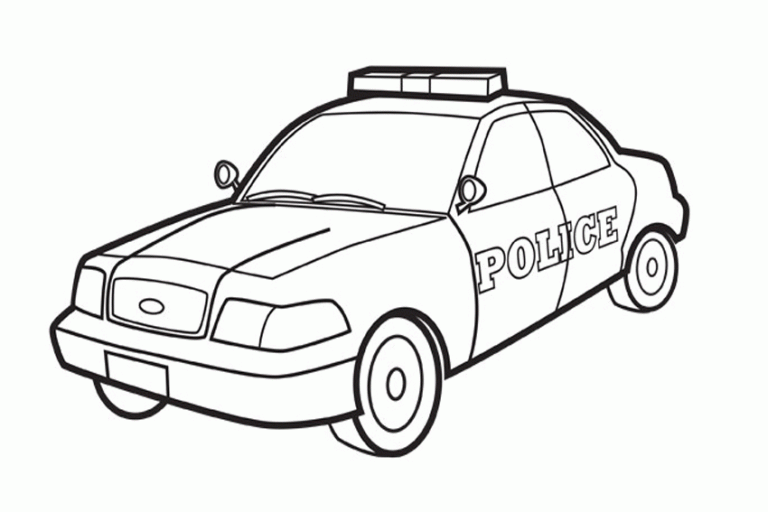 Car Colouring Pages Police