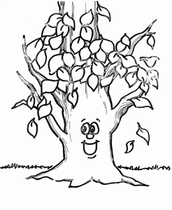 Bare Fall Tree Coloring Page Coloring Home