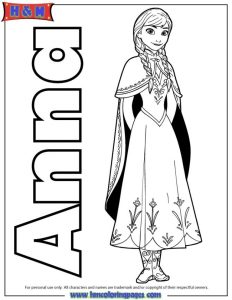 Get This Disney Frozen Coloring Pages Princess Anna 77389