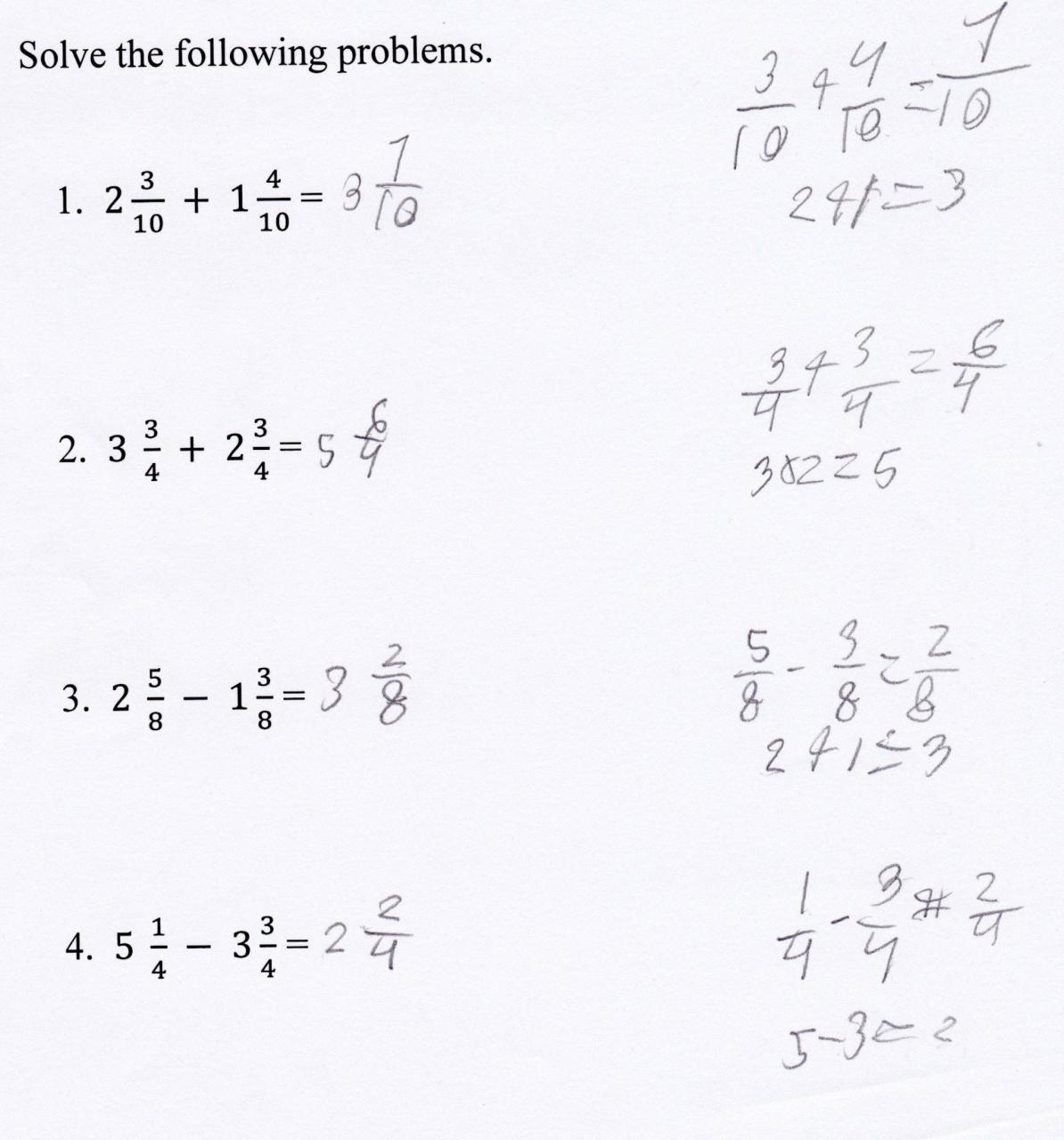 Dividing Mixed Fractions By Fractions Worksheet