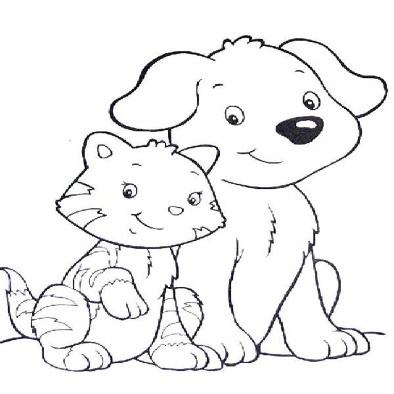 Coloring Pages Cats And Dogs