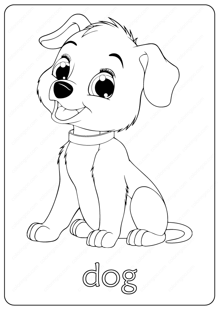 Puppy Coloring Page Pdf