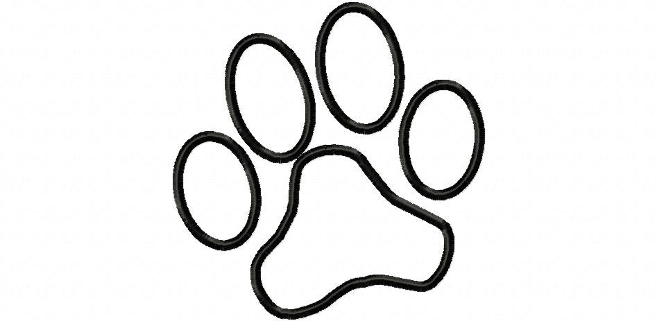 Coloring Pages Of Dog Paw Prints