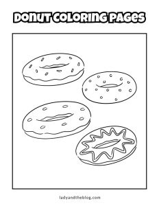 Donut Coloring Pages Breakfast Coloring Pages For Kids