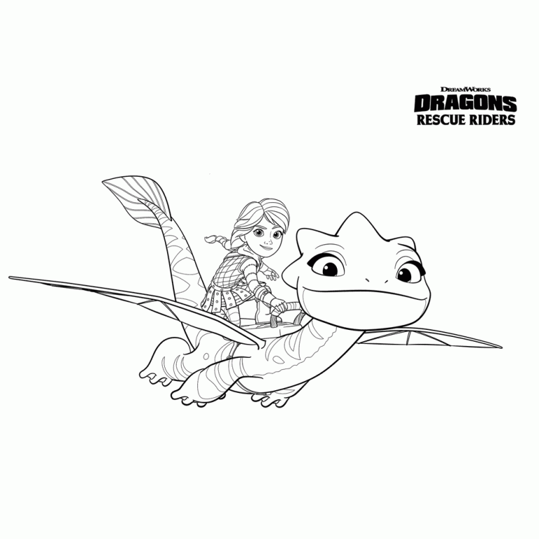 Coloring Pages Dragons Rescue Riders