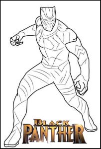 Fantastic Black Panther Coloring Page Superhero coloring pages