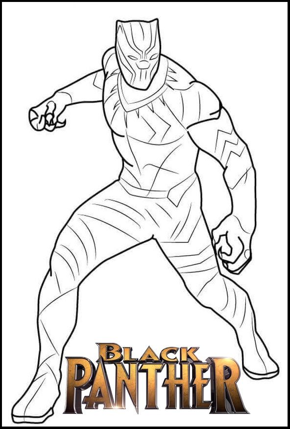 Black Panther Mask Coloring Pages